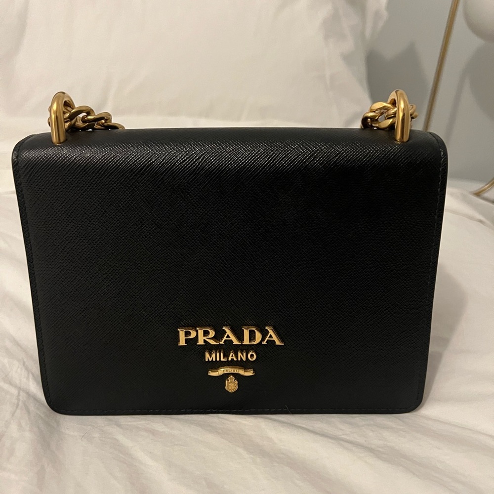 Prada Pattina Saffiano Leather Crossbody